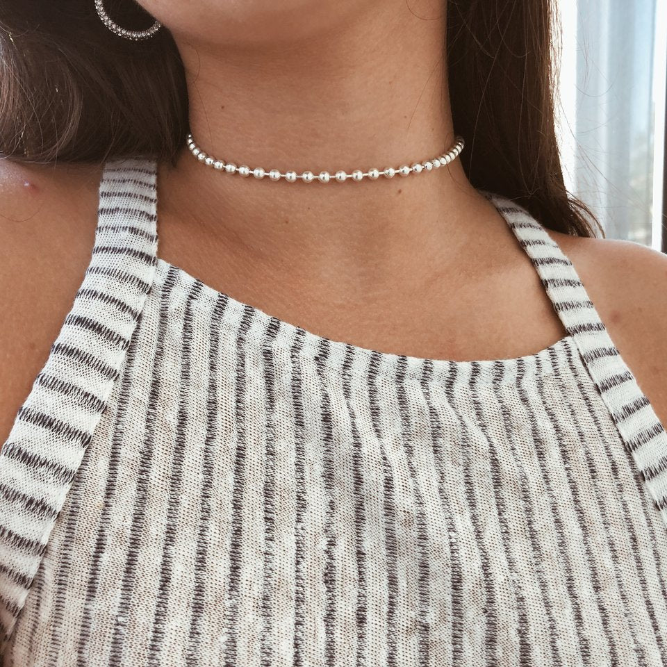 Gold Beaded Choker